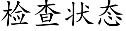 检查状态 (楷体矢量字库)