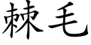 棘毛 (楷体矢量字库)