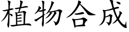 植物合成 (楷体矢量字库)