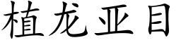 植龙亚目 (楷体矢量字库)