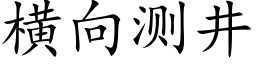 橫向測井 (楷體矢量字庫)