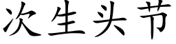 次生头节 (楷体矢量字库)