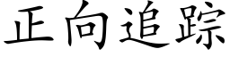 正向追踪 (楷体矢量字库)