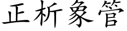 正析象管 (楷體矢量字庫)