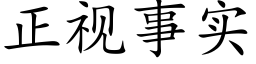 正视事实 (楷体矢量字库)