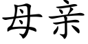 母親 (楷體矢量字庫)