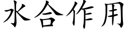 水合作用 (楷体矢量字库)