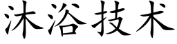 沐浴技術 (楷體矢量字庫)