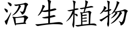 沼生植物 (楷体矢量字库)