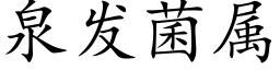 泉发菌属 (楷体矢量字库)