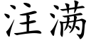 注滿 (楷體矢量字庫)