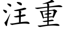 注重 (楷體矢量字庫)