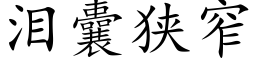 泪囊狭窄 (楷体矢量字库)