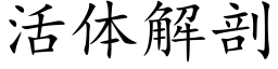 活体解剖 (楷体矢量字库)