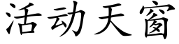 活动天窗 (楷体矢量字库)