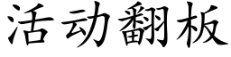 活动翻板 (楷体矢量字库)