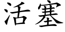 活塞 (楷体矢量字库)