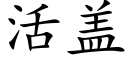 活盖 (楷体矢量字库)