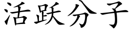 活躍分子 (楷體矢量字庫)