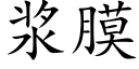 浆膜 (楷体矢量字库)