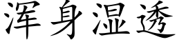 渾身濕透 (楷體矢量字庫)