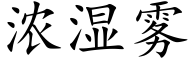濃濕霧 (楷體矢量字庫)
