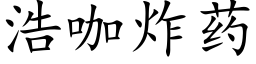 浩咖炸药 (楷体矢量字库)