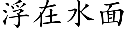 浮在水面 (楷体矢量字库)