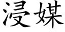 浸媒 (楷体矢量字库)