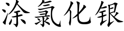 涂氯化银 (楷体矢量字库)