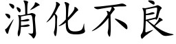 消化不良 (楷體矢量字庫)