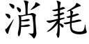 消耗 (楷體矢量字庫)