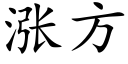 涨方 (楷体矢量字库)