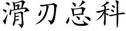 滑刃总科 (楷体矢量字库)