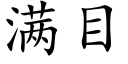 满目 (楷体矢量字库)