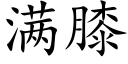 满膝 (楷体矢量字库)