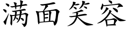 满面笑容 (楷体矢量字库)