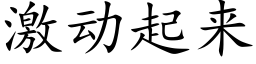 激动起来 (楷体矢量字库)