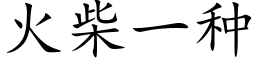 火柴一種 (楷體矢量字庫)