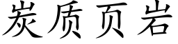 炭質頁岩 (楷體矢量字庫)