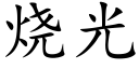 烧光 (楷体矢量字库)