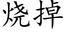 烧掉 (楷体矢量字库)