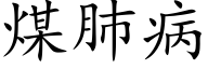 煤肺病 (楷體矢量字庫)