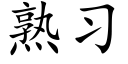 熟习 (楷体矢量字库)