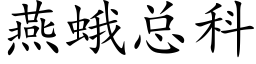 燕蛾总科 (楷体矢量字库)