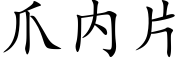 爪内片 (楷體矢量字庫)