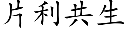 片利共生 (楷體矢量字庫)