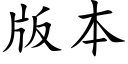 版本 (楷體矢量字庫)