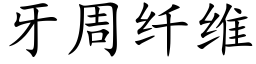 牙周纤维 (楷体矢量字库)