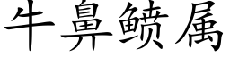 牛鼻鲼屬 (楷體矢量字庫)